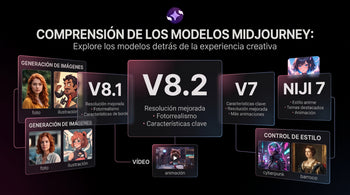 La Guía completa de Midjourney: funciones y modelos de IA